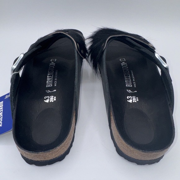 Birkenstock Guam Fur Sandals Men\'s Size 10 EU 43 Black Leather main image 9
